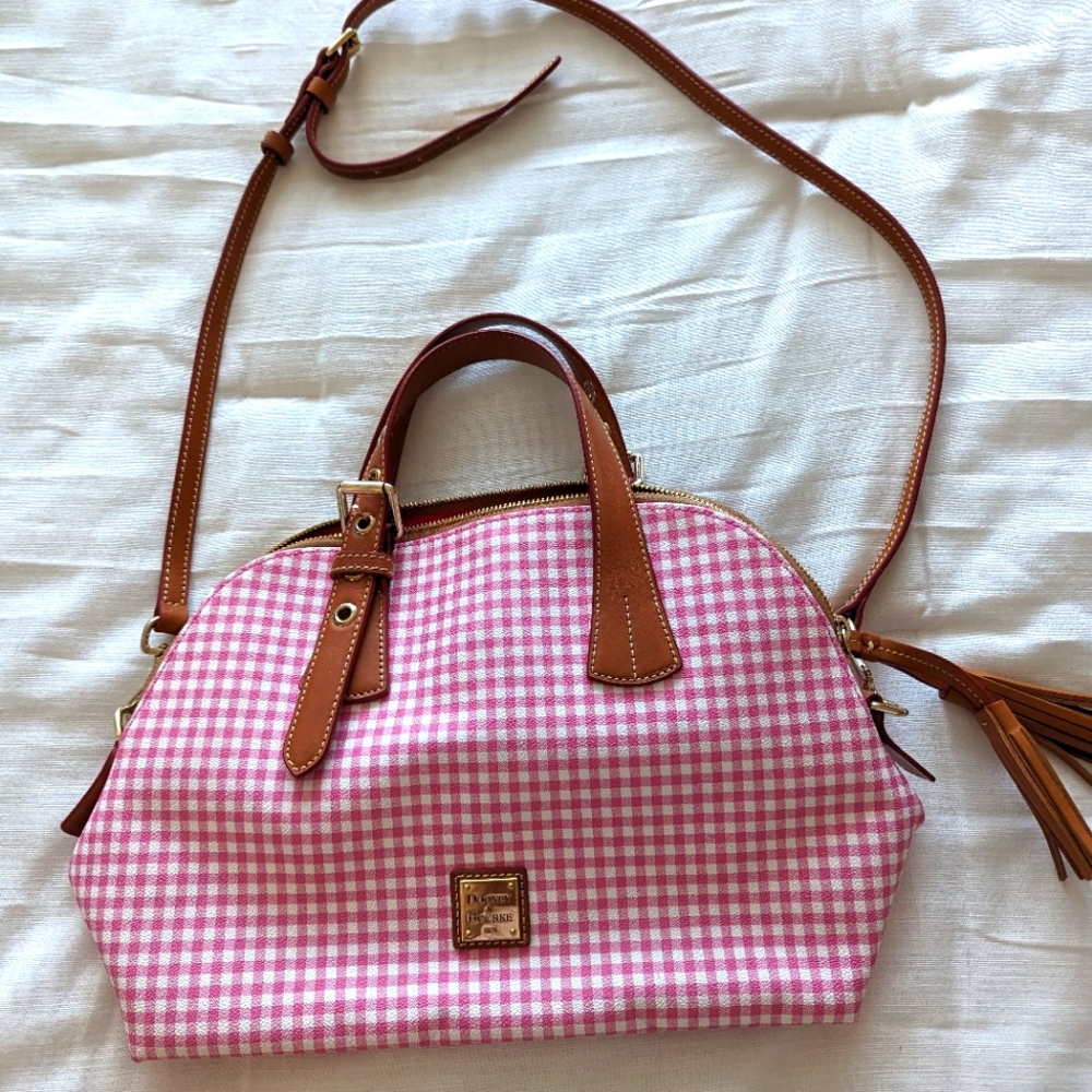 Dooney and Bourke pink and white purse